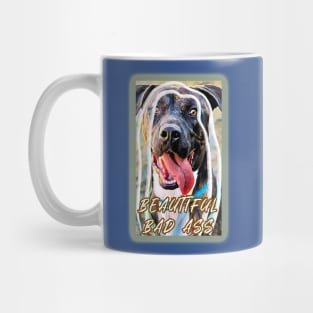 Beautiful Bad Ass (pit bull hanging tongue) Mug